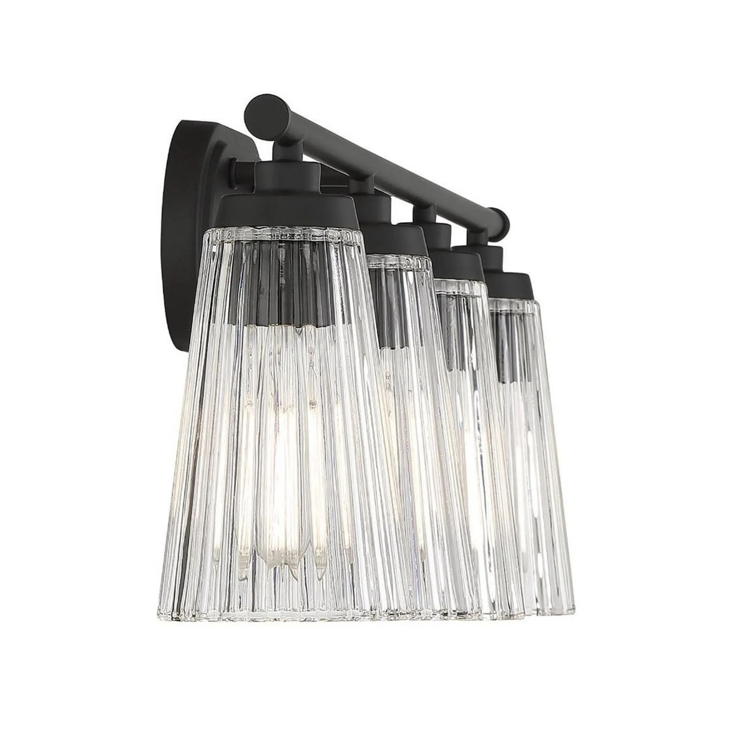 Cinematheque Ribbed Glass Vanity Light - 4 Light