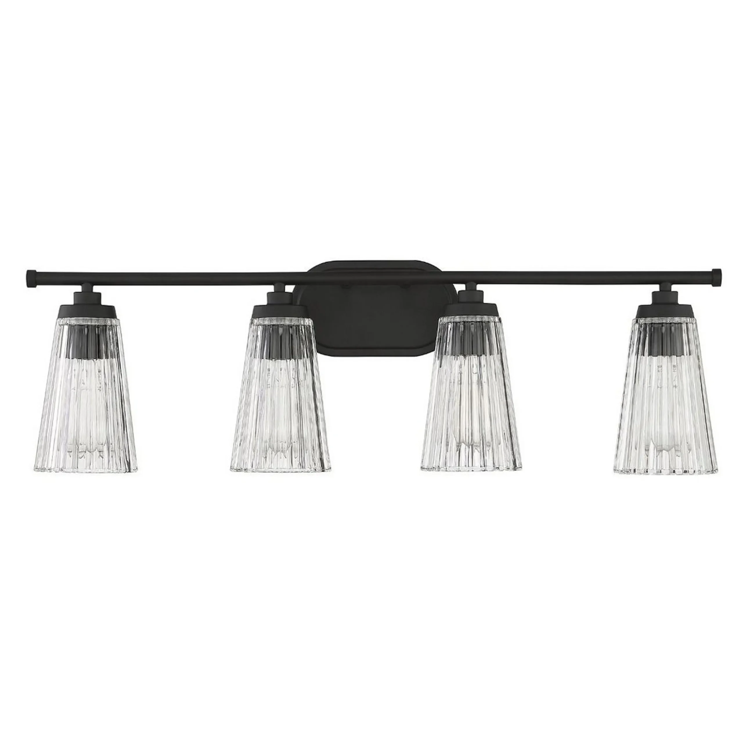 Cinematheque Ribbed Glass Vanity Light - 4 Light