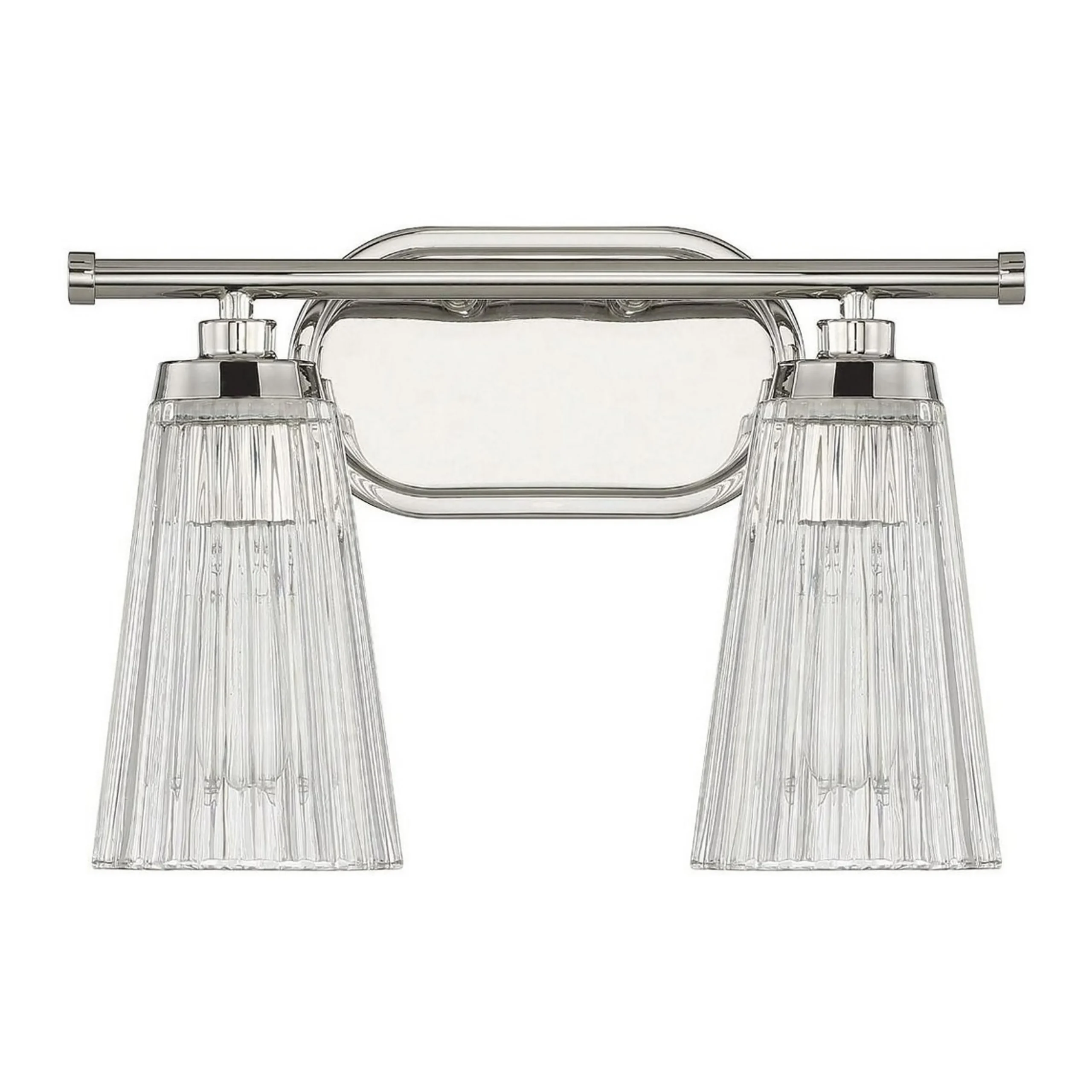 Cinematheque Ribbed Glass Vanity Light - 2 Light