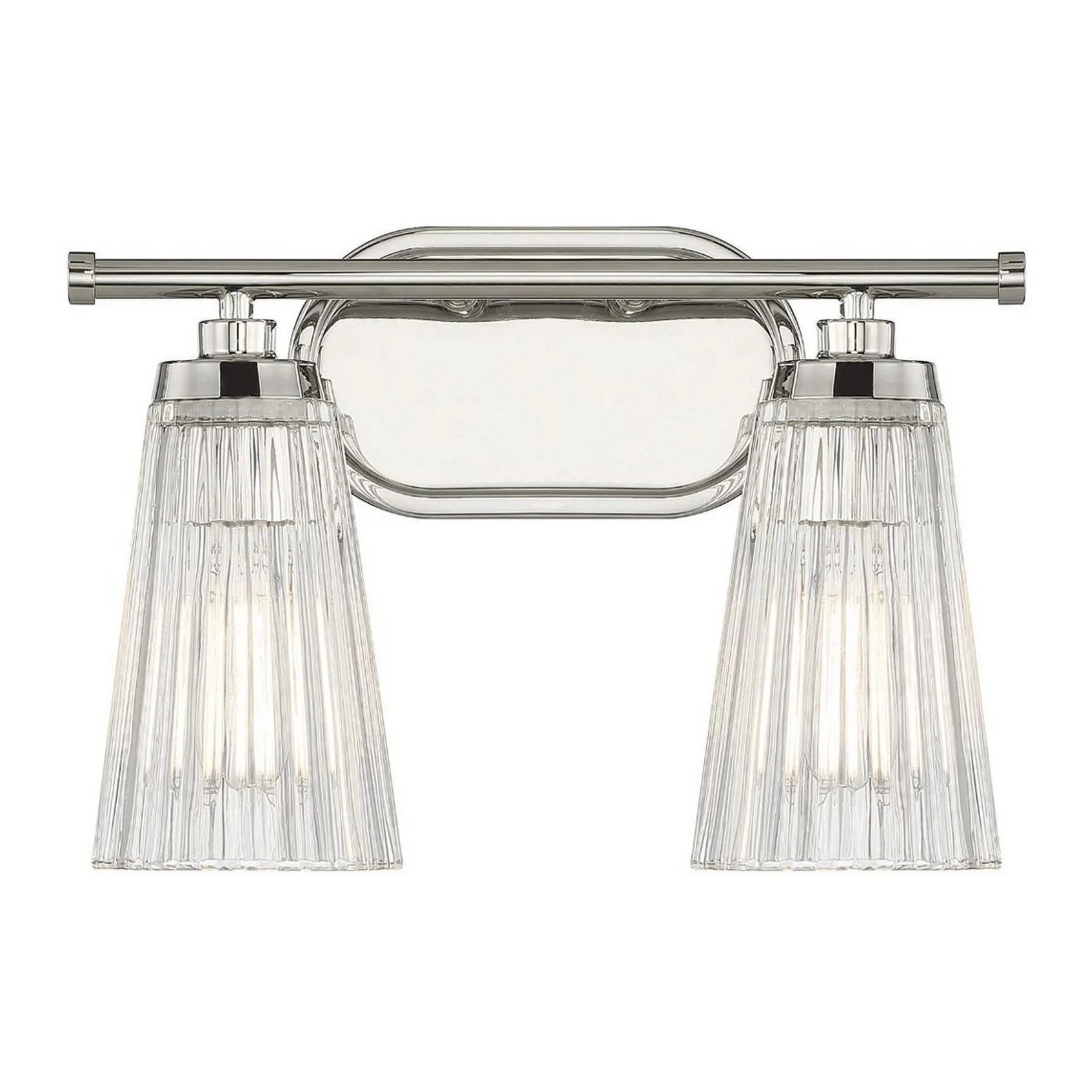 Cinematheque Ribbed Glass Vanity Light - 2 Light