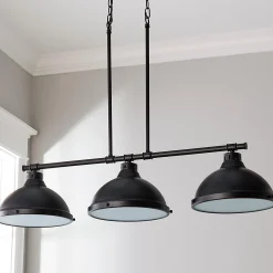 Classic Dome Metal Island Chandelier - 3 Light