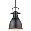 Classic Dome Shade Pendant Light with Rod - Small
