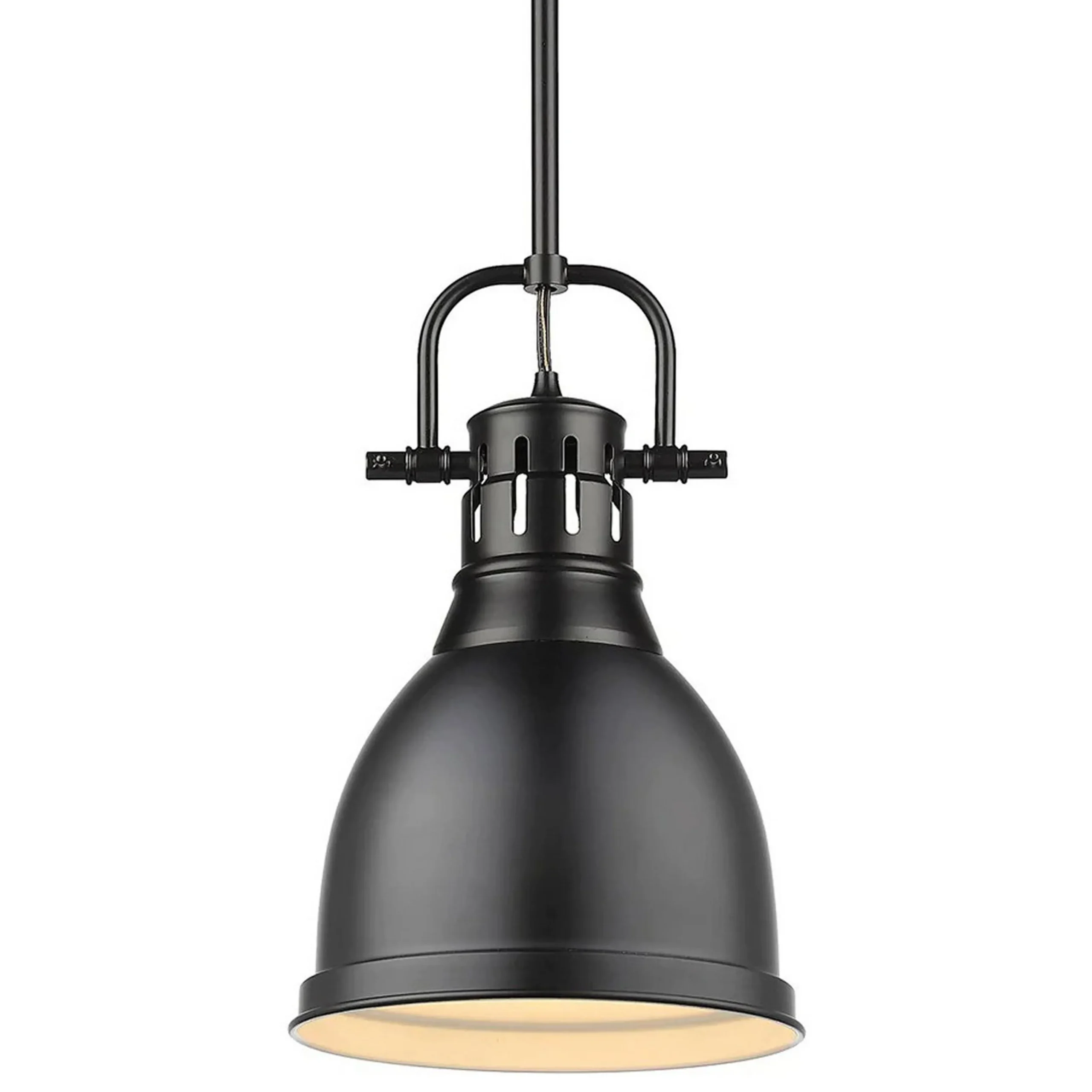 Classic Dome Shade Pendant Light with Rod - Small