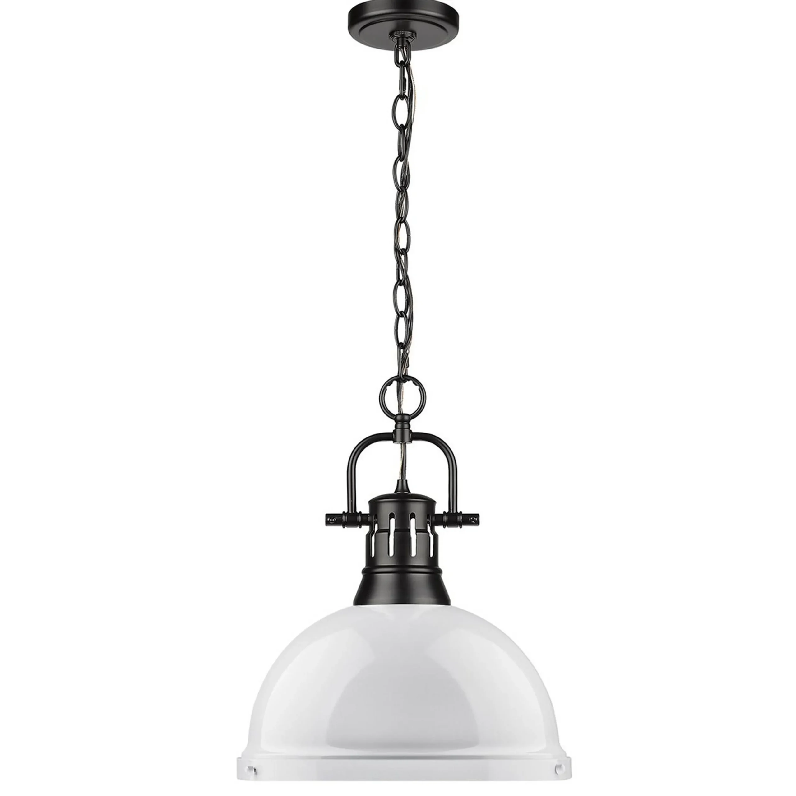 Classic Dome Shade Pendant Light with Chain - Large