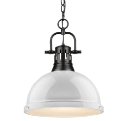 Classic Dome Shade Pendant Light with Chain - Large