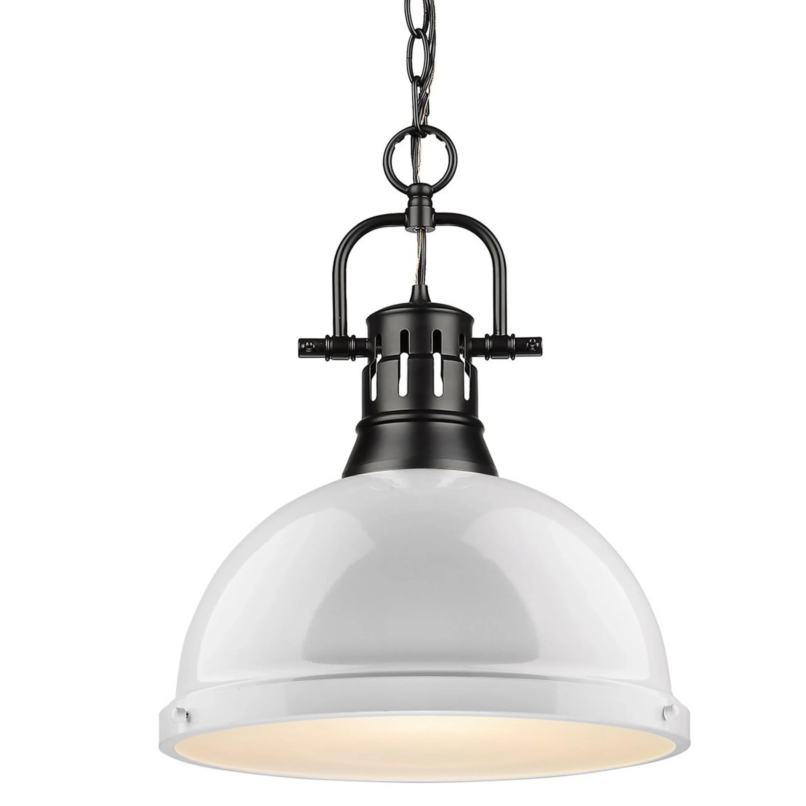 Classic Dome Shade Pendant Light with Chain - Large