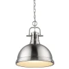 Classic Dome Shade Pendant Light with Chain - Large