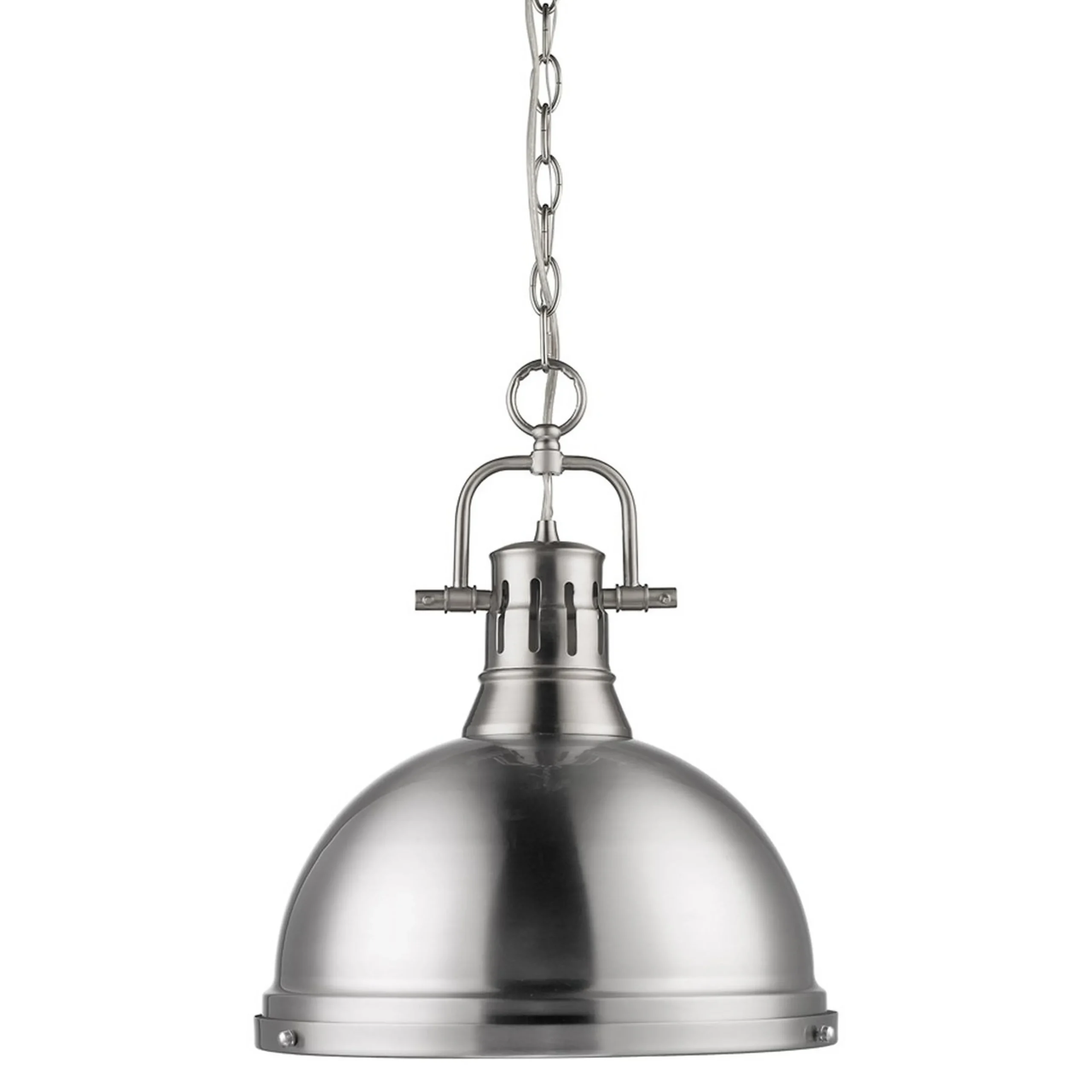 Classic Dome Shade Pendant Light with Chain - Large