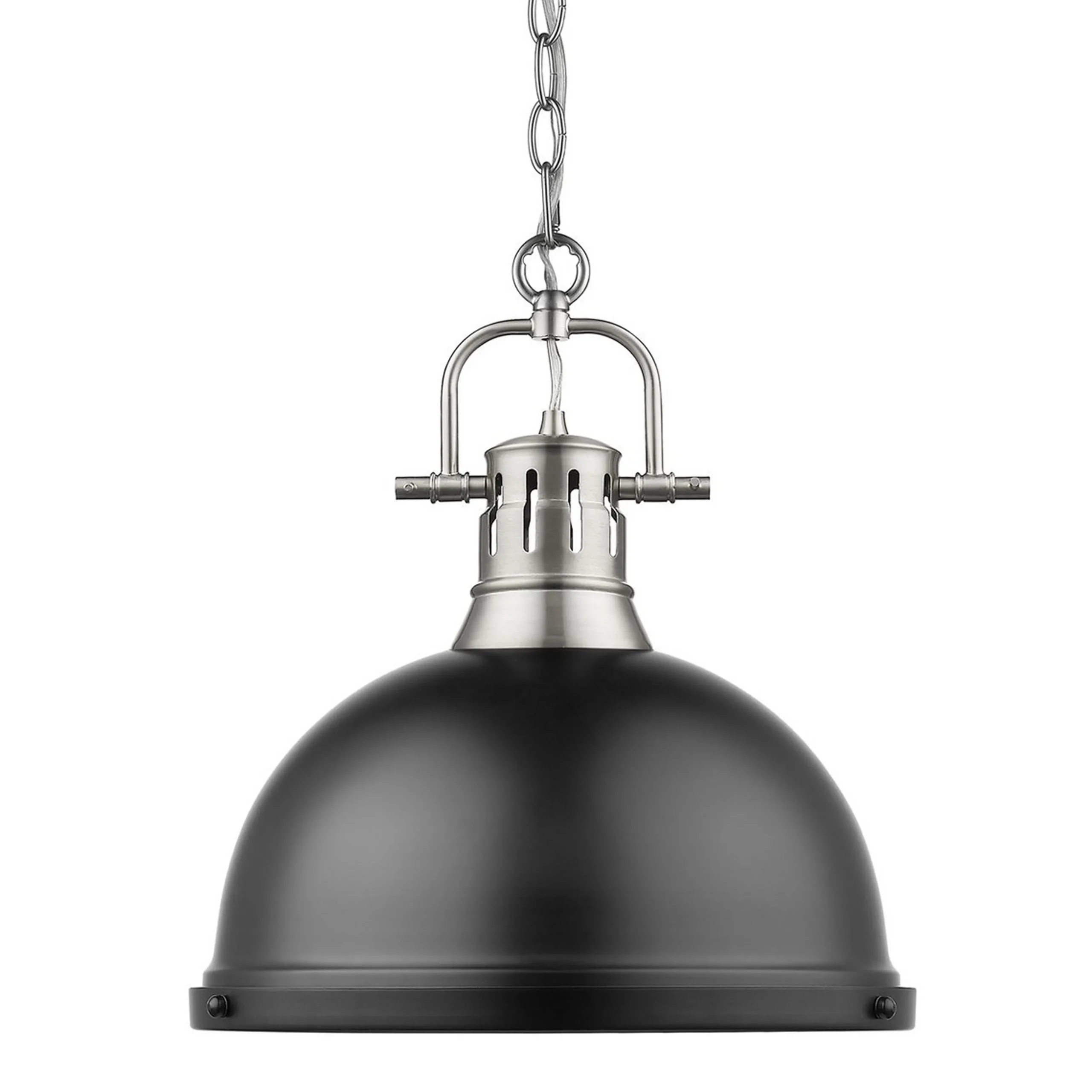Classic Dome Shade Pendant Light with Chain - Large