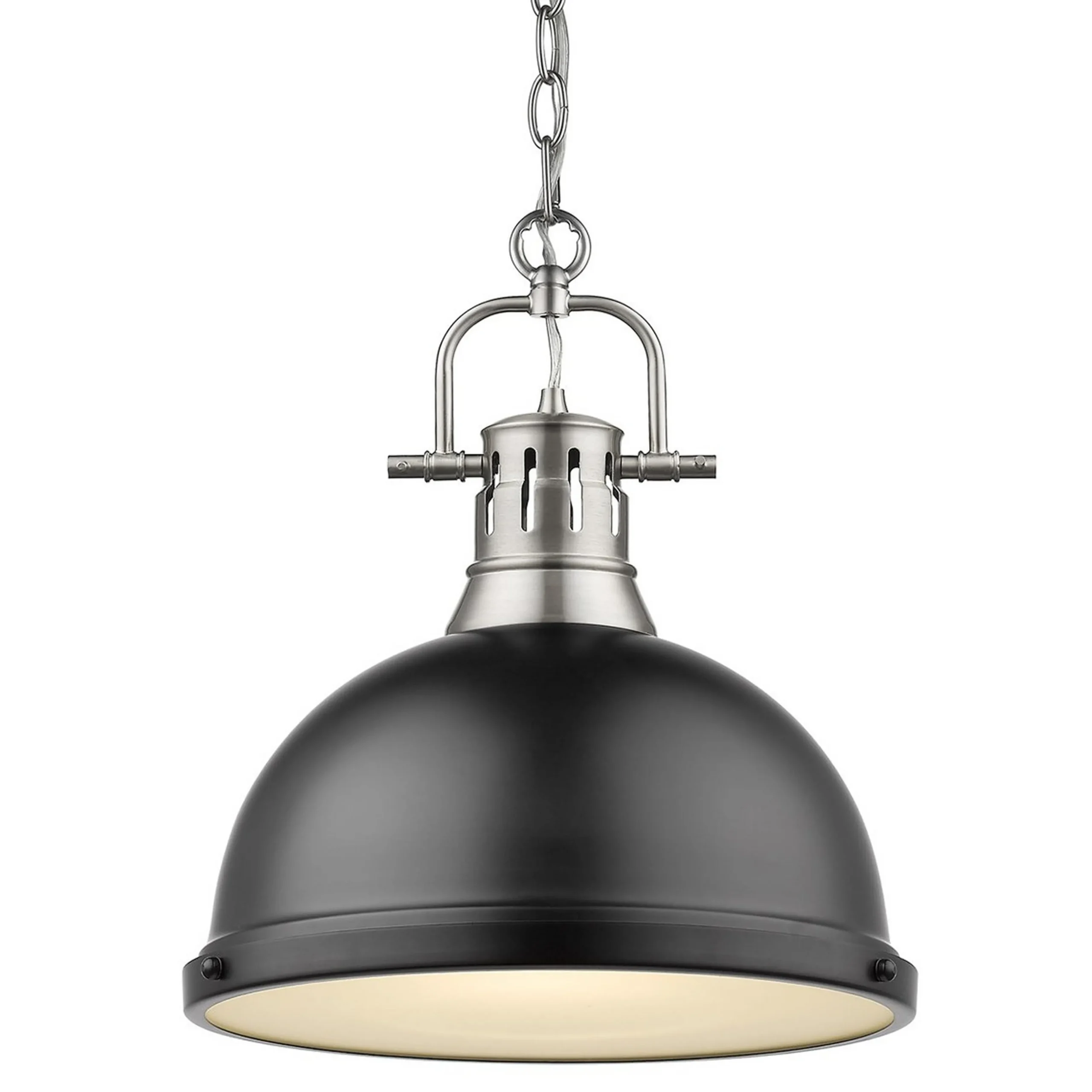 Classic Dome Shade Pendant Light with Chain - Large