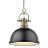 Classic Dome Shade Pendant Light with Chain - Large