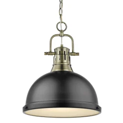 Classic Dome Shade Pendant Light with Chain - Large