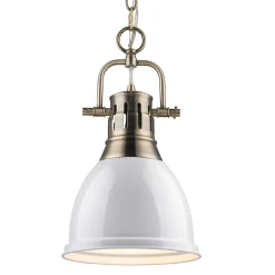 Classic Dome Shade Pendant Light with Chain - Small