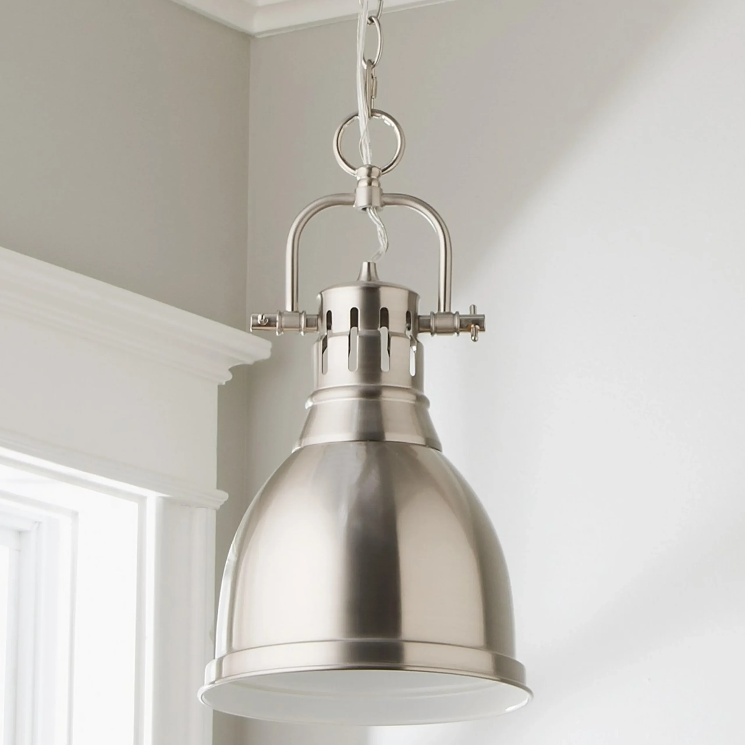 Classic Dome Shade Pendant Light with Chain - Small