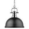 Classic Dome Shade Pendant Light with Chain - Large