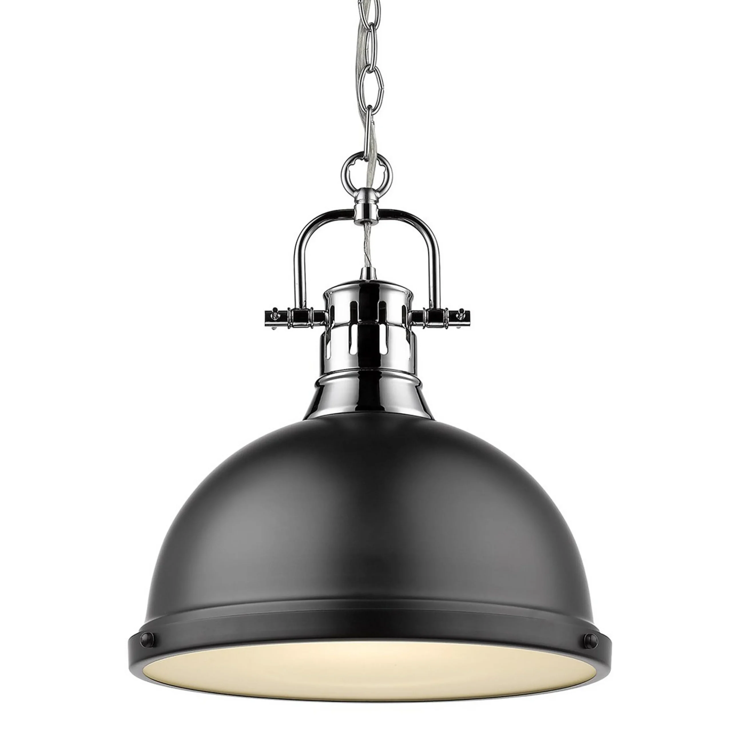 Classic Dome Shade Pendant Light with Chain - Large