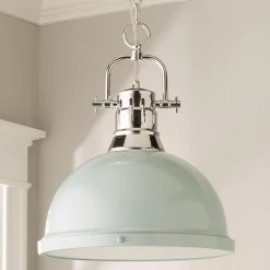 Classic Dome Shade Pendant Light with Chain - Large