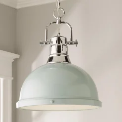 Classic Dome Shade Pendant Light with Chain - Large