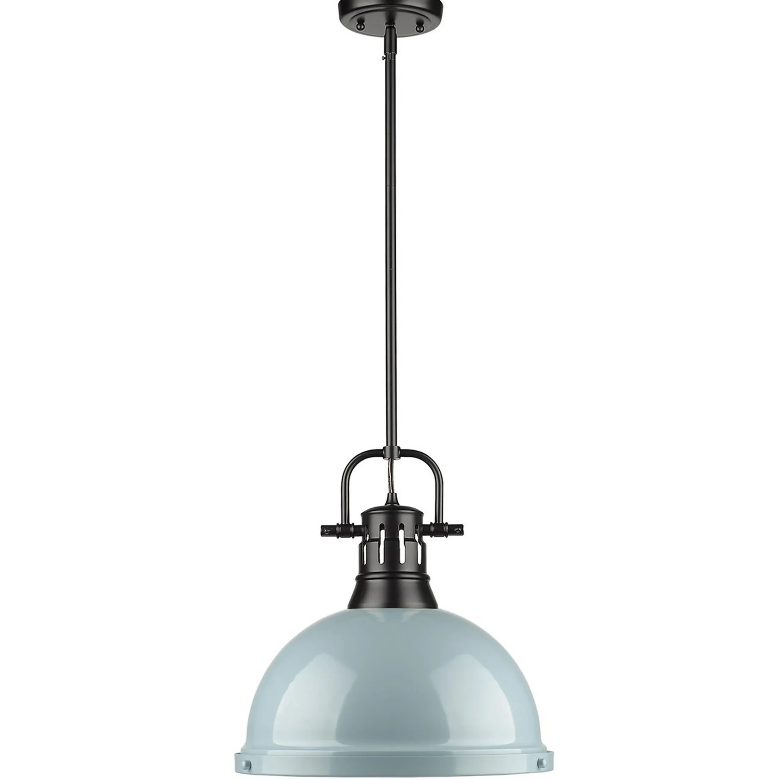 Classic Dome Shade Pendant Light with Rod - Large