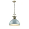 Classic Dome Shade Pendant Light with Chain - Large