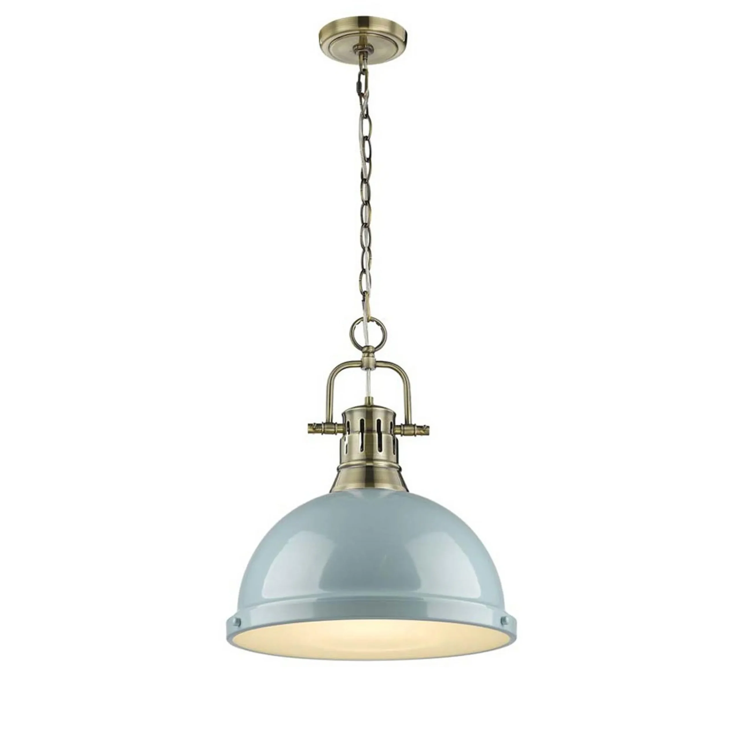 Classic Dome Shade Pendant Light with Chain - Large