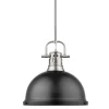 Classic Dome Shade Pendant Light with Rod - Large