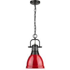 Classic Dome Shade Pendant Light with Chain - Small