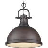 Classic Dome Shade Pendant Light with Chain - Large