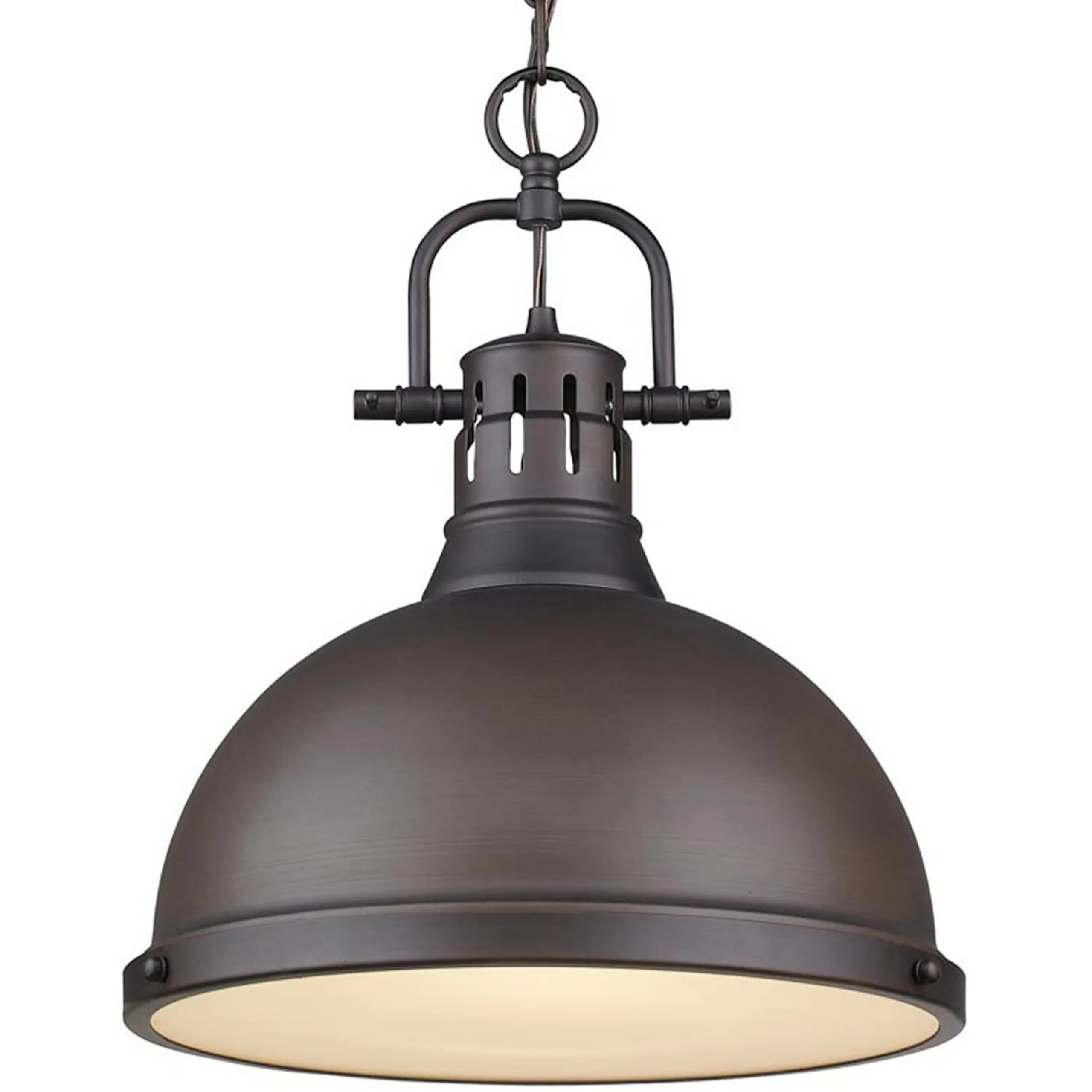 Classic Dome Shade Pendant Light with Chain - Large