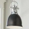 Classic Dome Shade Pendant Light with Rod - Small
