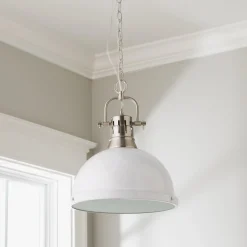Classic Dome Shade Pendant Light with Chain - Large