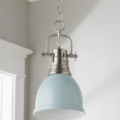 Classic Dome Shade Pendant Light with Chain - Small