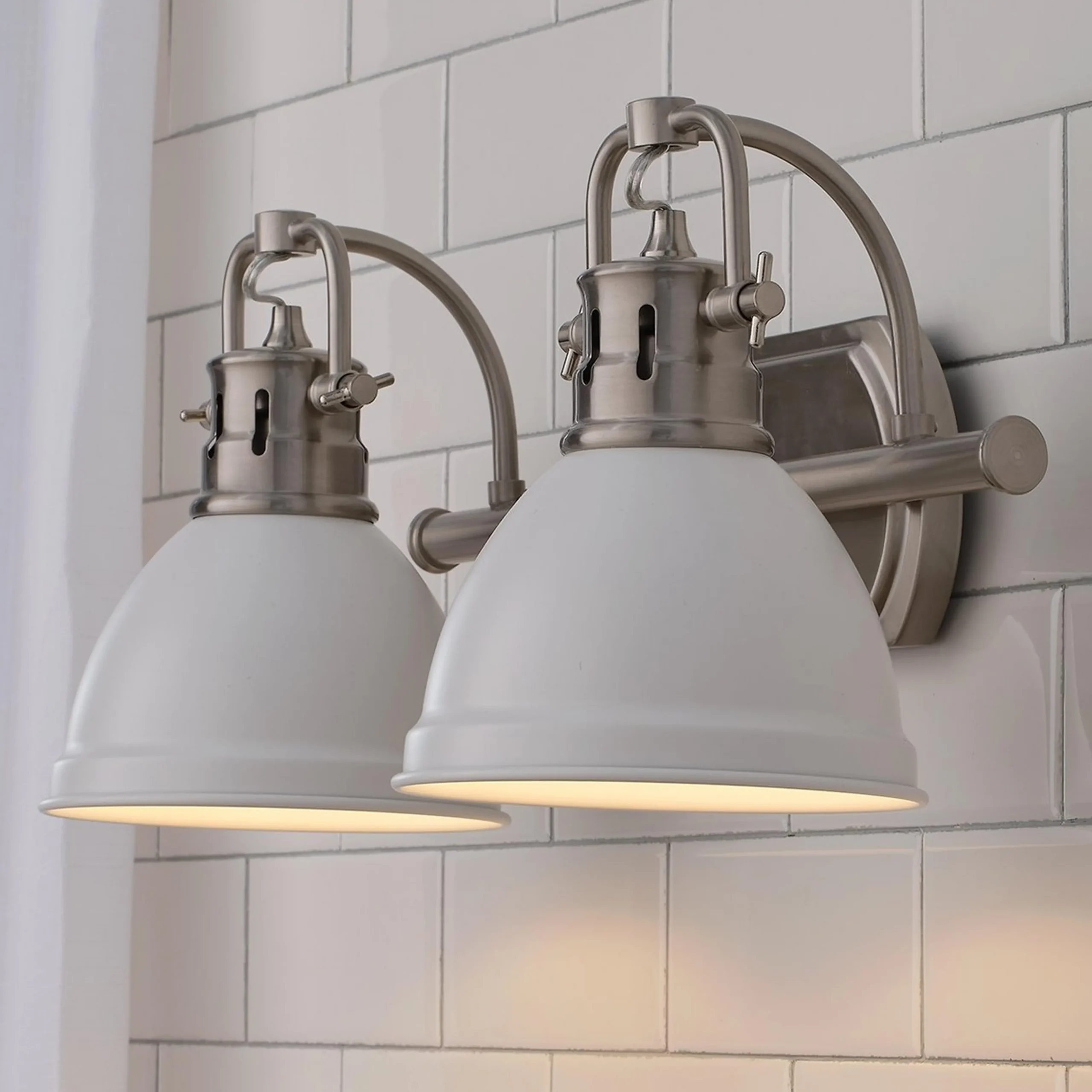 Classic Dome Shade Vanity Light - 2 Light