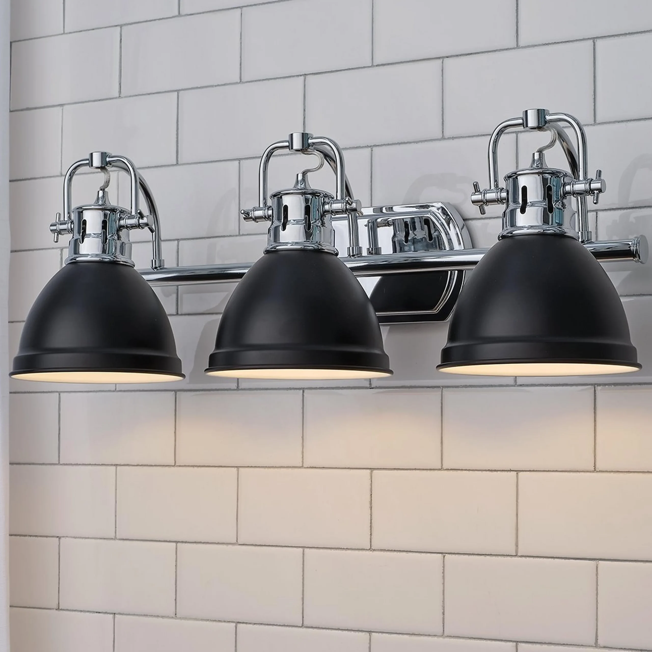 Classic Dome Shade Vanity Light - 3 Light