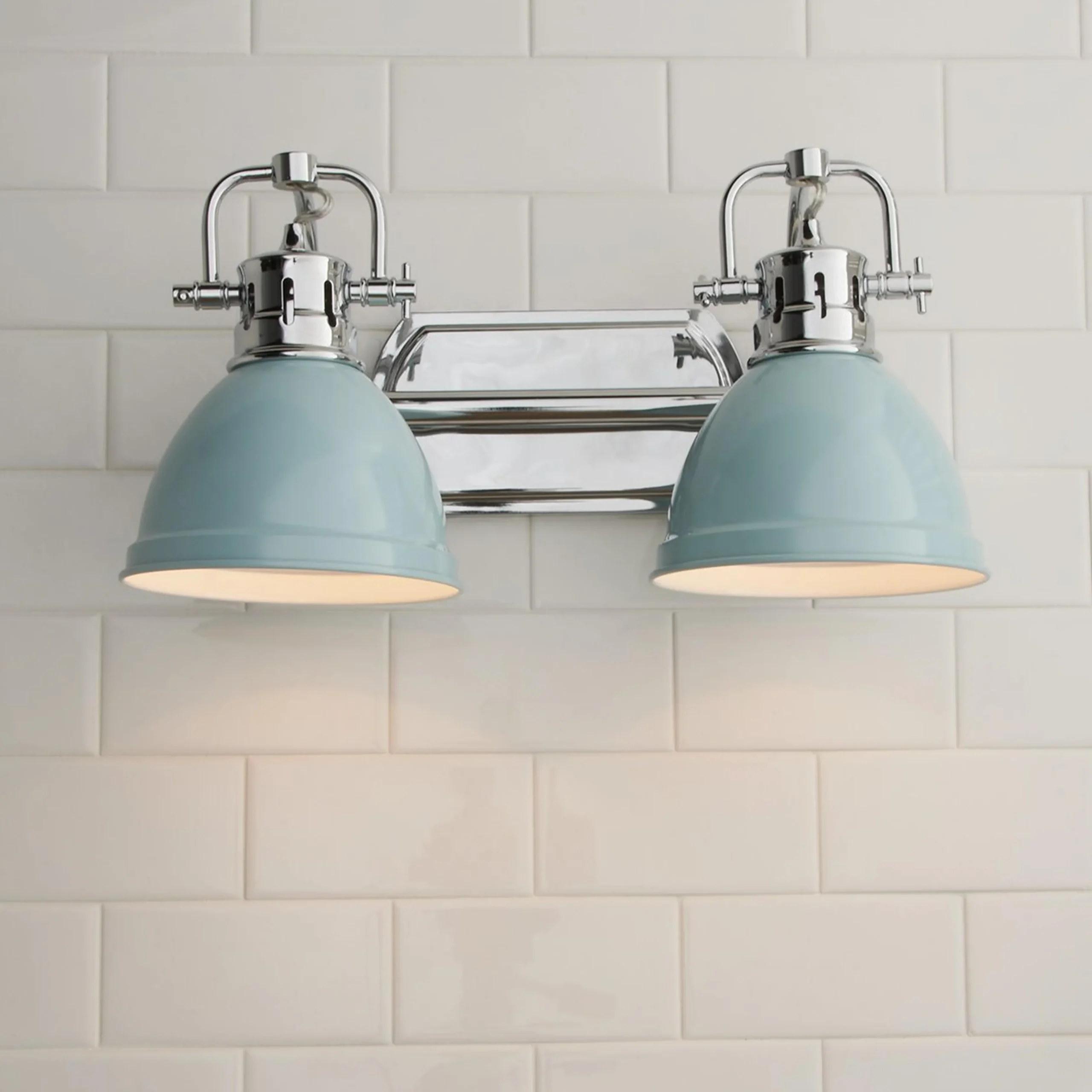 Classic Dome Shade Vanity Light - 2 Light