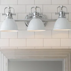 Classic Dome Shade Vanity Light - 3 Light