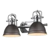 Classic Dome Shade Vanity Light - 2 Light
