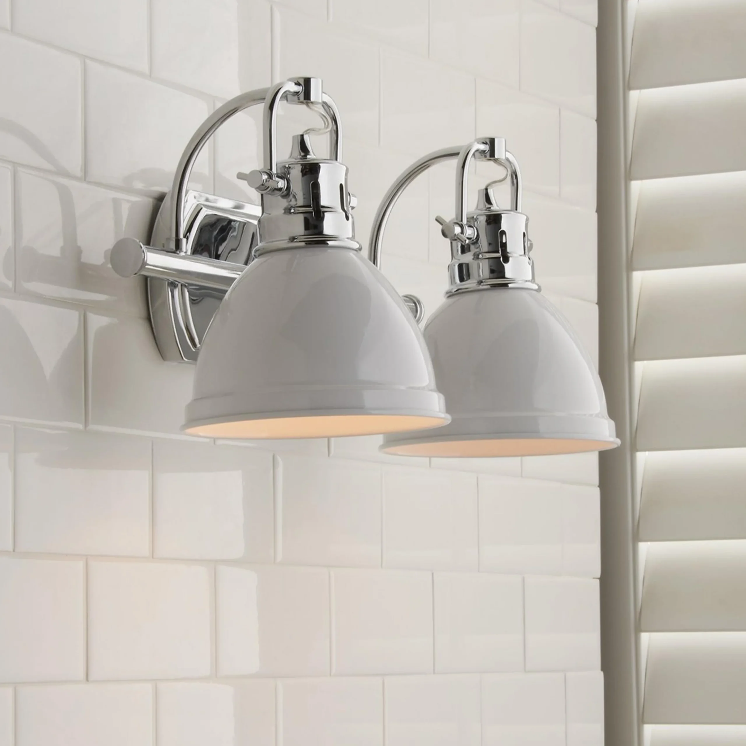 Classic Dome Shade Vanity Light - 2 Light