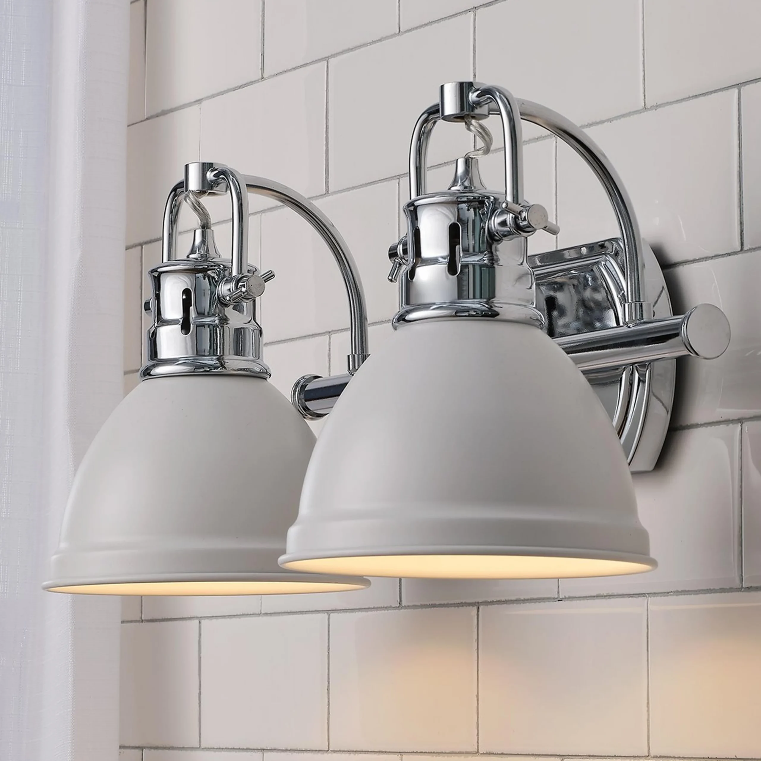 Classic Dome Shade Vanity Light - 2 Light