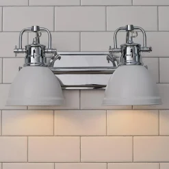 Classic Dome Shade Vanity Light - 2 Light