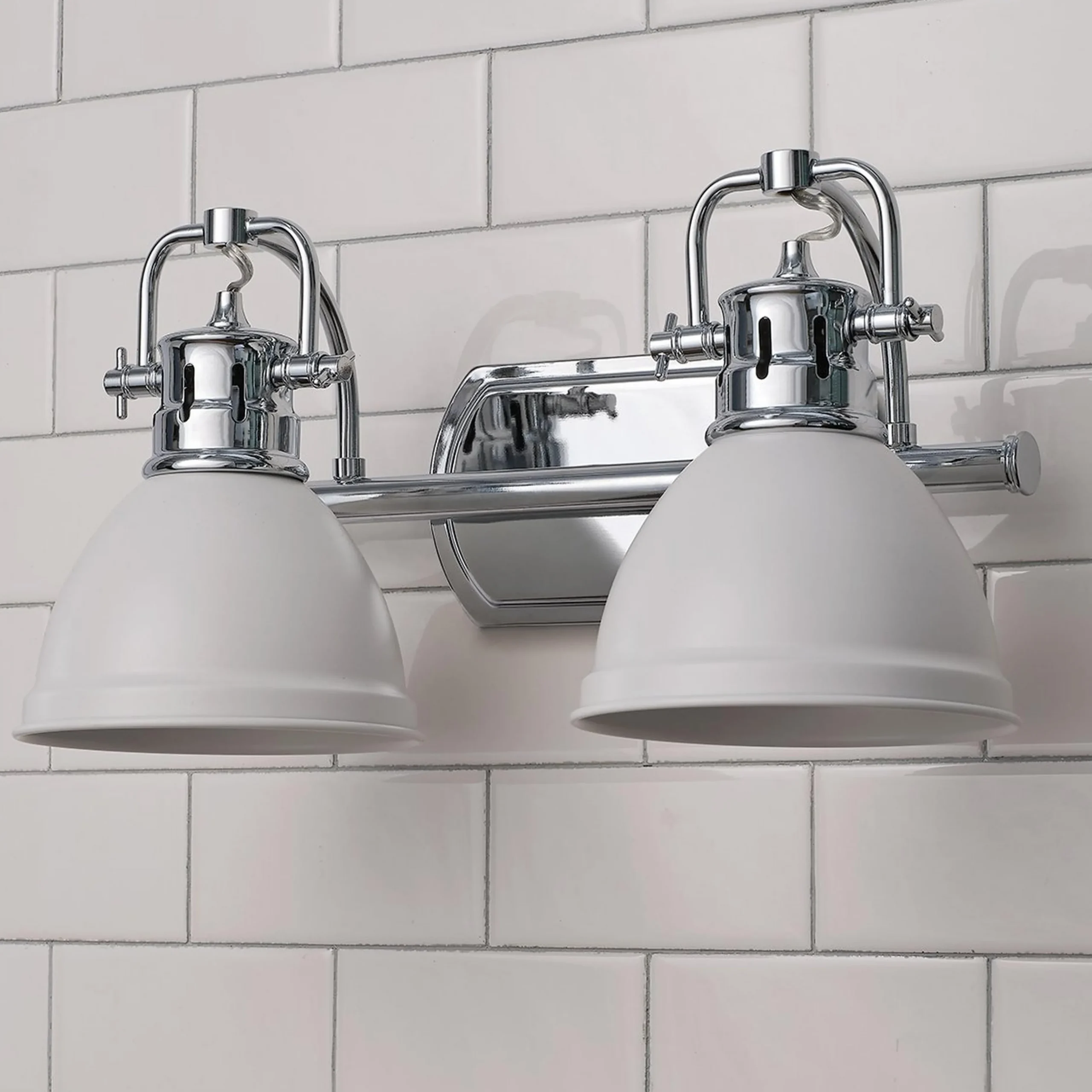 Classic Dome Shade Vanity Light - 2 Light