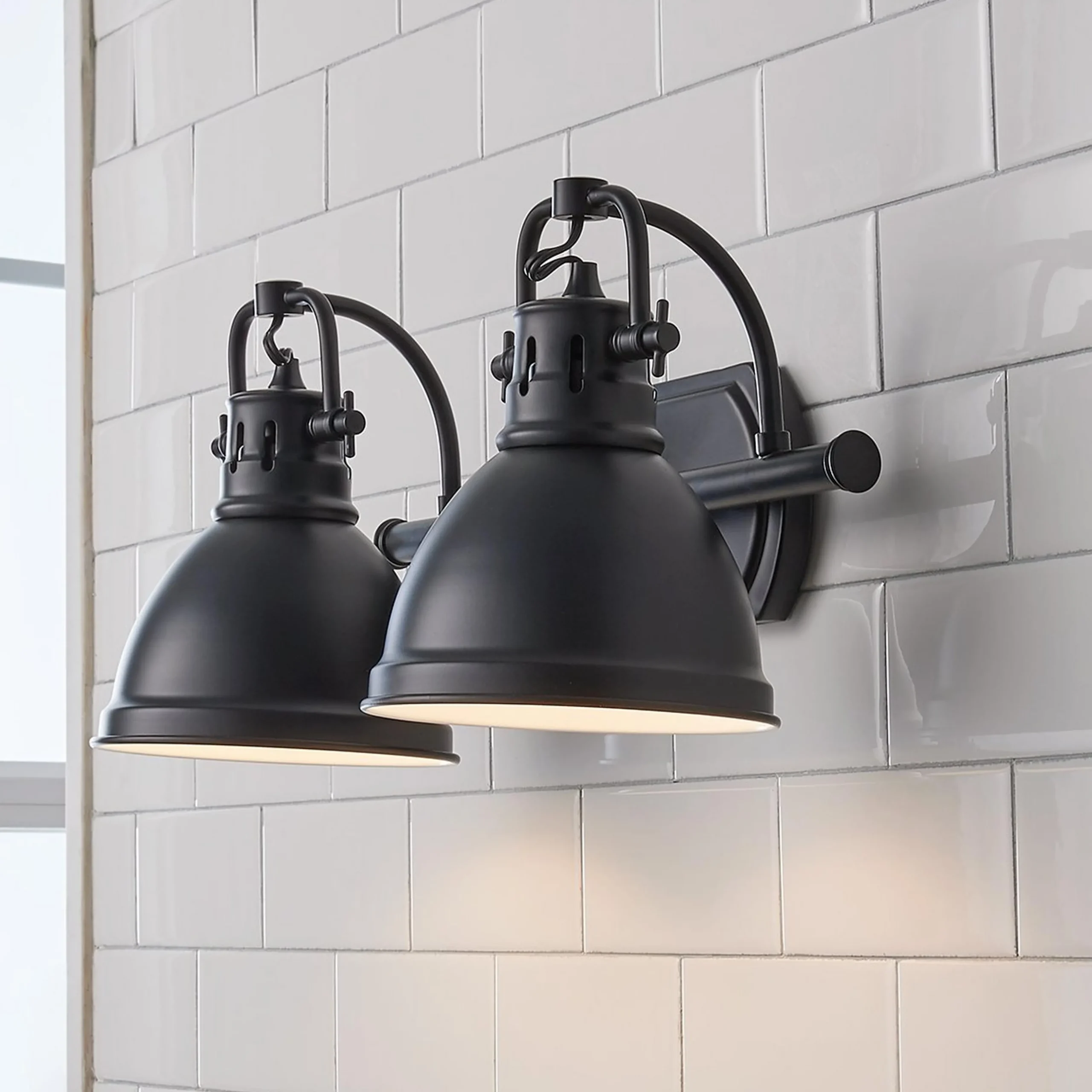 Classic Dome Shade Vanity Light - 2 Light
