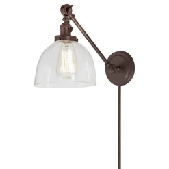 Clear Glass Dome Swivel Swing Arm
