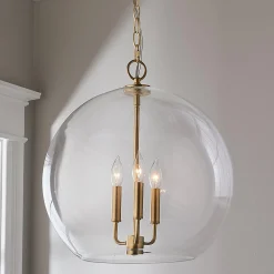 Clear Glass Sphere Chandelier