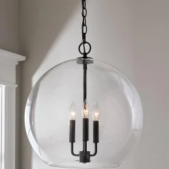 Clear Glass Sphere Chandelier