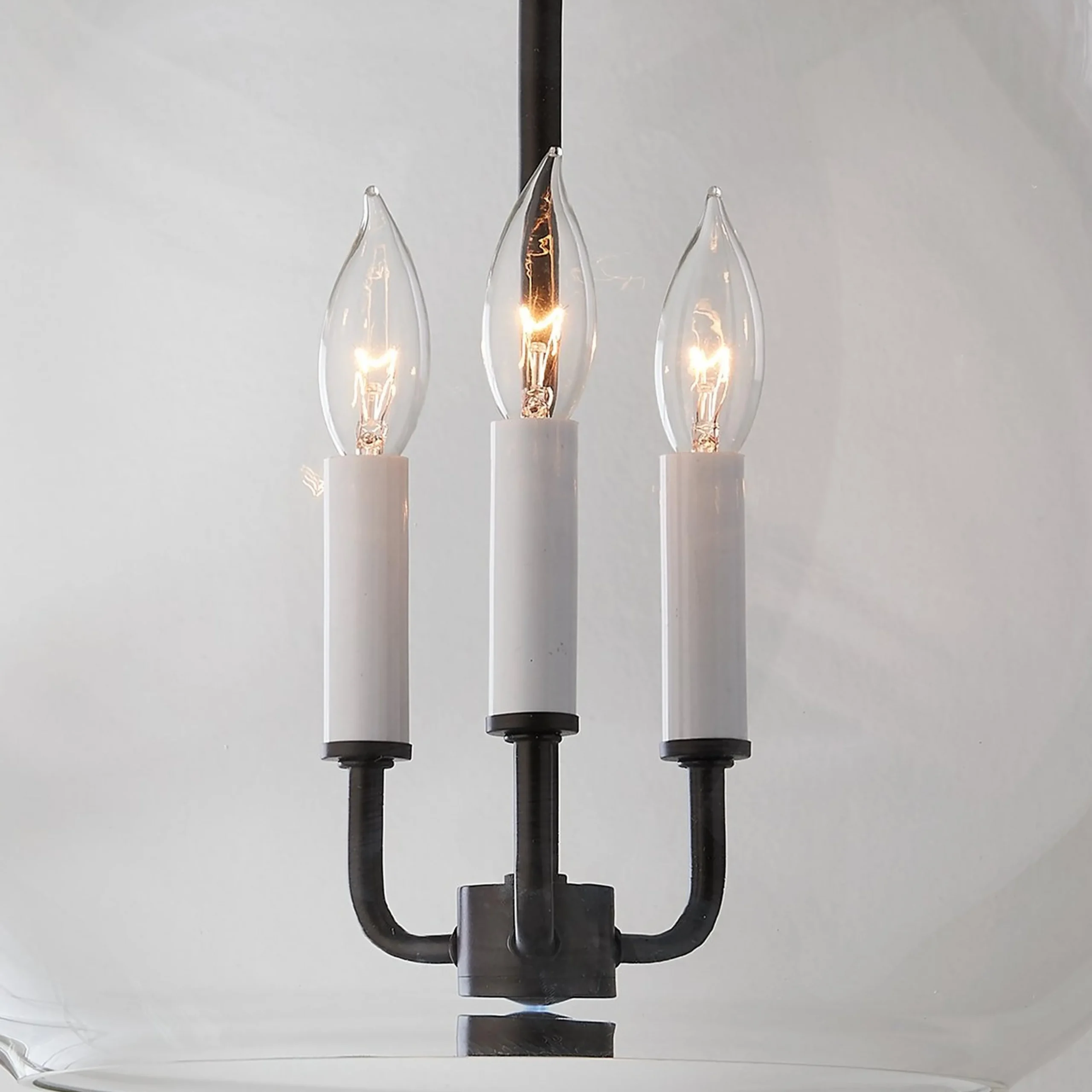 Clear Glass Sphere Chandelier