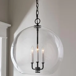 Clear Glass Sphere Chandelier