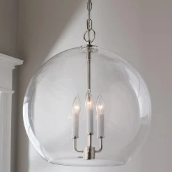 Clear Glass Sphere Chandelier