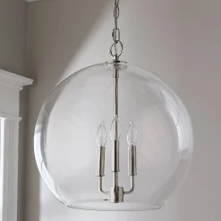 Clear Glass Sphere Chandelier
