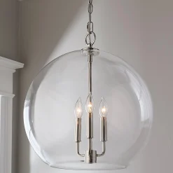 Clear Glass Sphere Chandelier